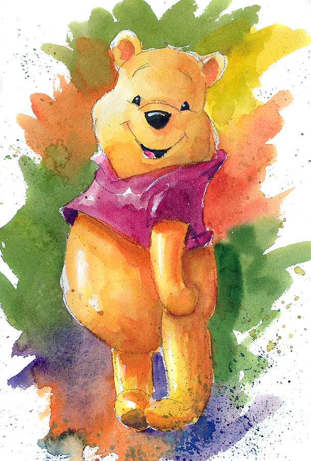 Winnie the Pooh Painting by Andrew Fling - Pixels