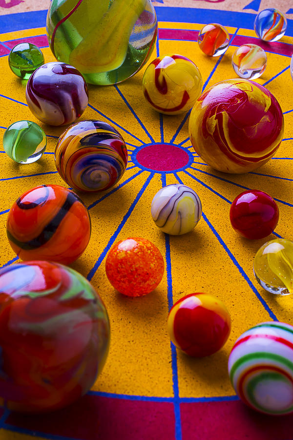 Toy Photograph - Winning At Marbles by Garry Gay