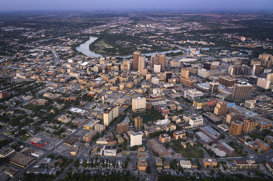 Architecture Photograph - Winnipeg From The Sky by Bryan Scott