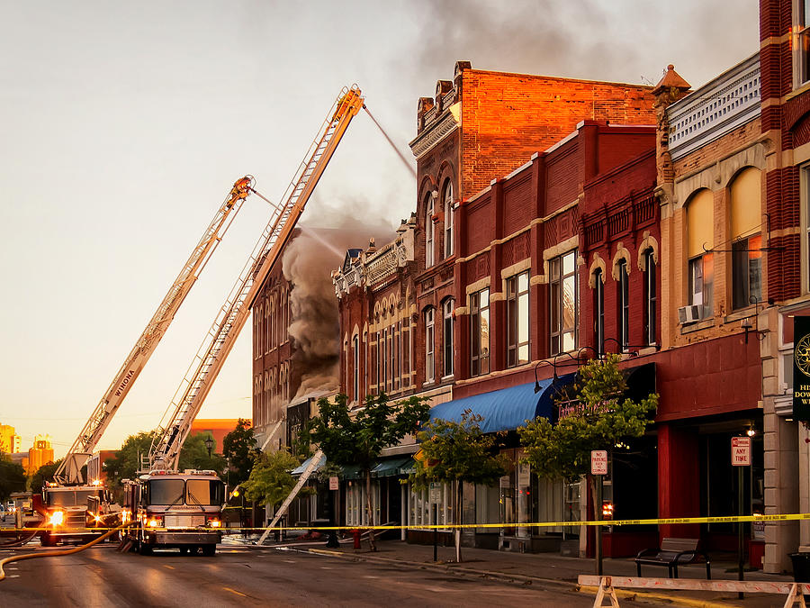 Winona Fire Photograph by Al  Mueller