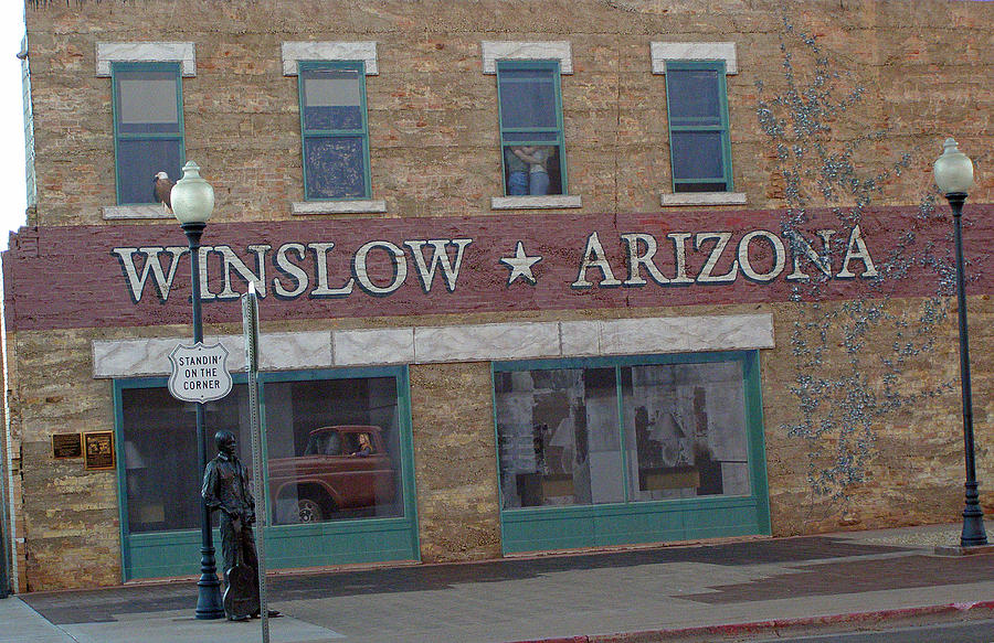 Sign Photograph - Winslow Arizona by Tikvahs Hope