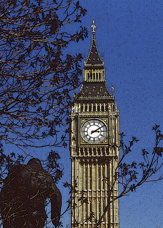 London Photograph - Winston and Big Ben by Anthony Dalton