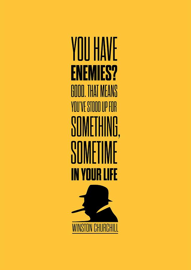 Winston Churchill Inspirational Quotes Poster Digital Art by Lab No 4 - The Quotography Department