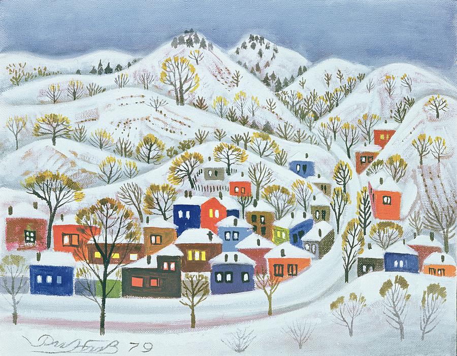 Winter, 1979 Painting by Radi Nedelchev