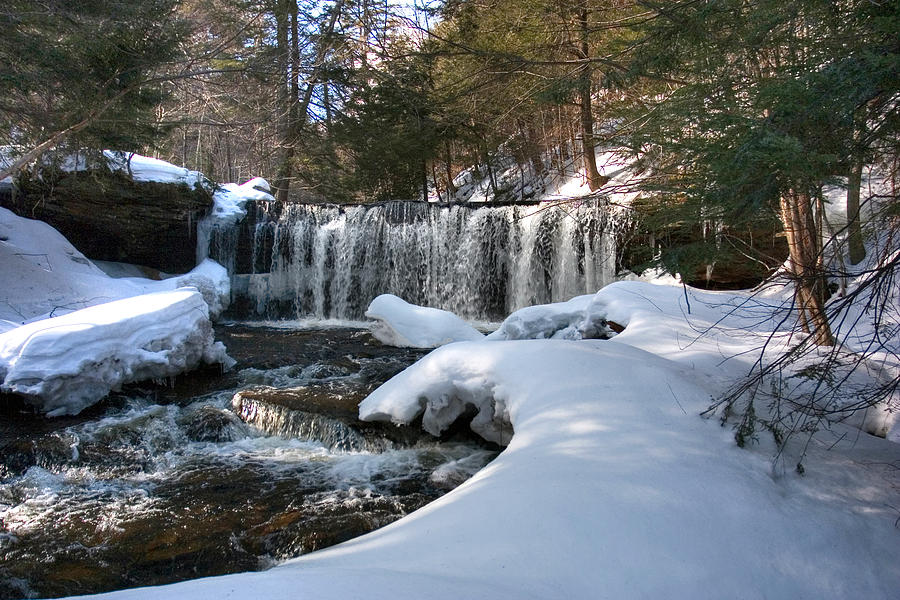 Winter Photograph - Winter Afternoon At Oneida Falls by Gene Walls