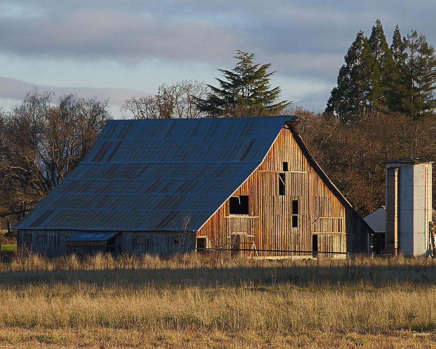 Winter Afternoon Light on Barn Photograph by Mick Anderson