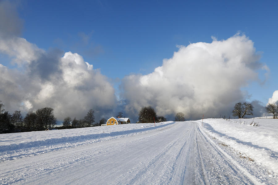 Winter And Snow Clouds Photograph by Christian Lagereek