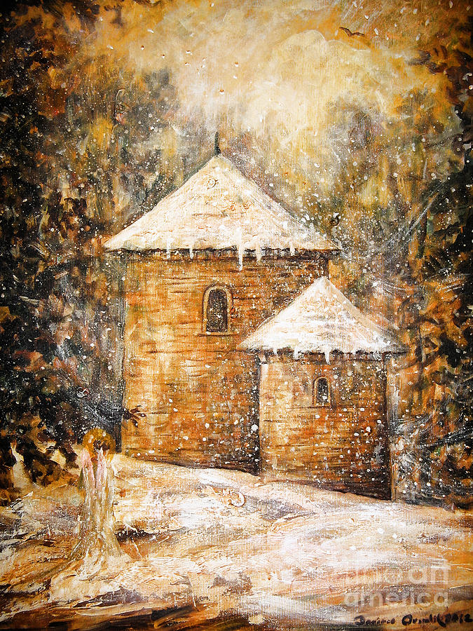 Winter Painting - Winter Angel by Dariusz Orszulik