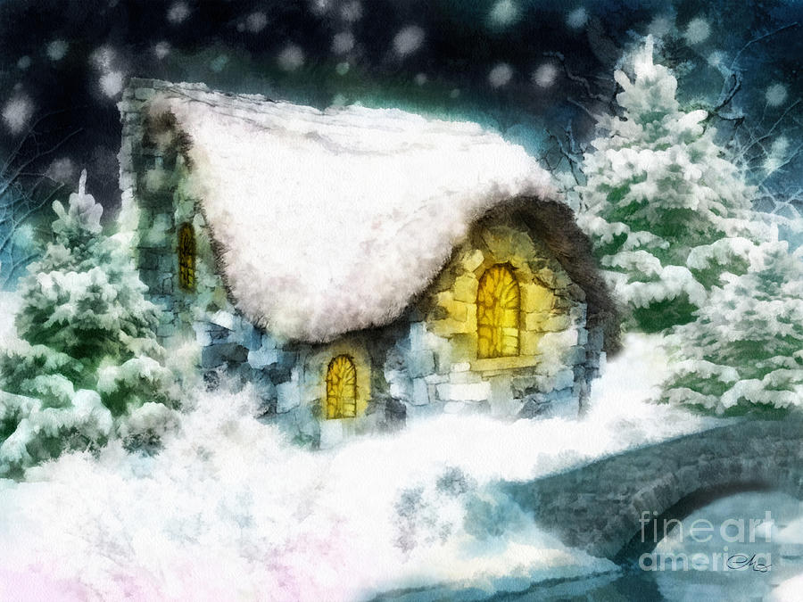 Winter Painting - Winter Asylum by Mo T