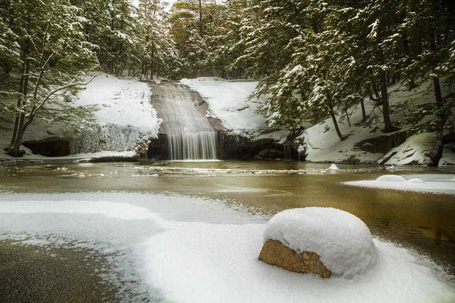 Winter at Beede Falls Photograph by Robert Clifford