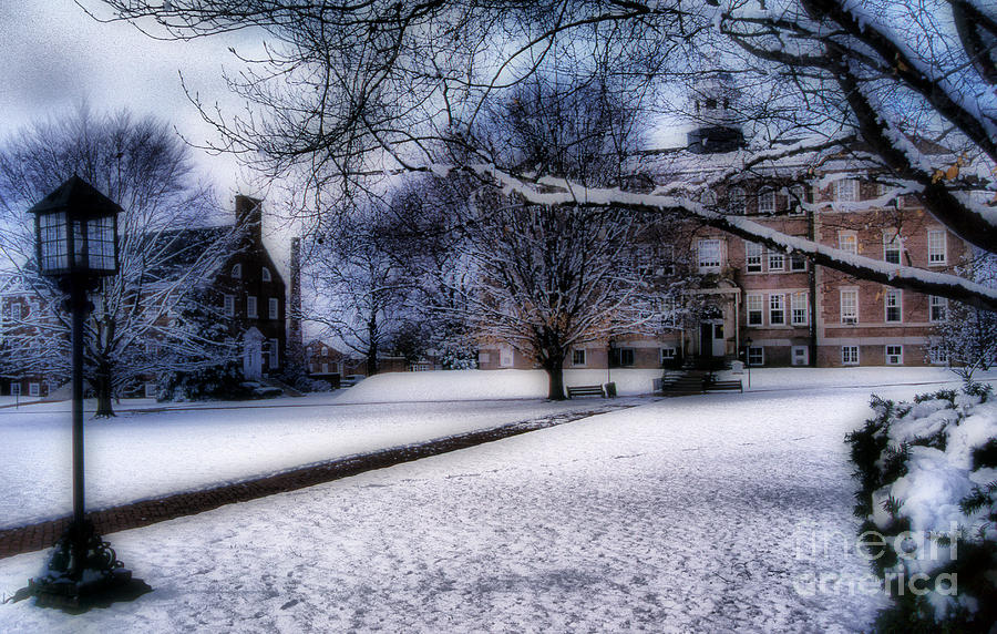Winter At College Photograph by Skip Willits
