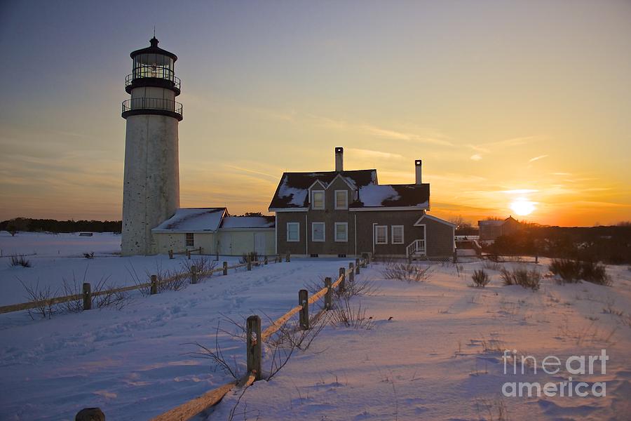 Winter at Highland Lighthouse Photograph by Amazing Jules