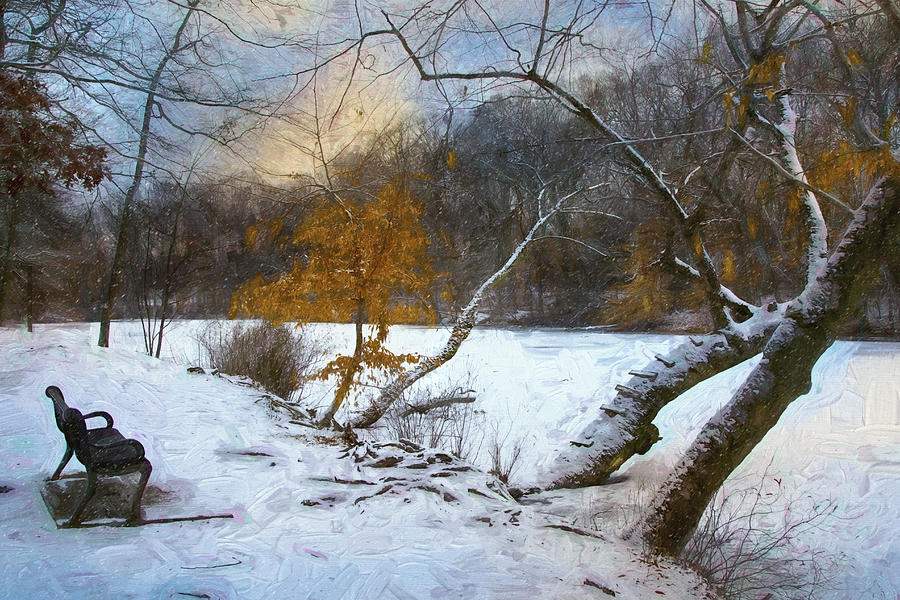 Winter at Hopkins Pond Photograph by John Rivera