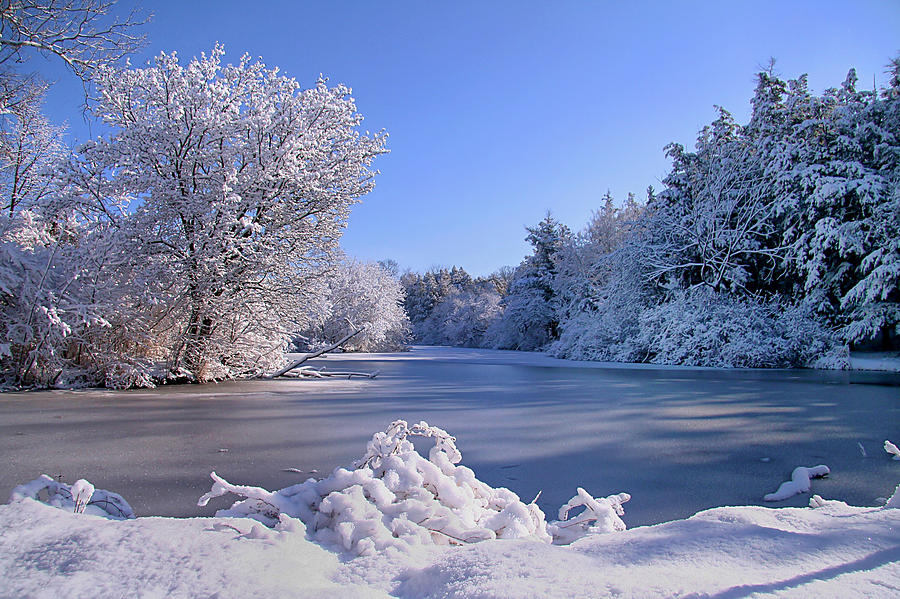 Winter At Lake Marmo Photograph By John Absher - Fine Art America