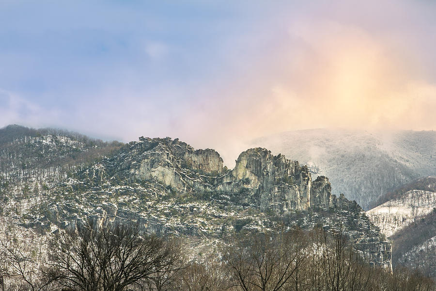 Winter at Seneca Rocks Photograph by Mary Almond