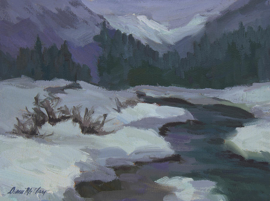 Winter at Snoqualmie Pass Painting by Diane McClary