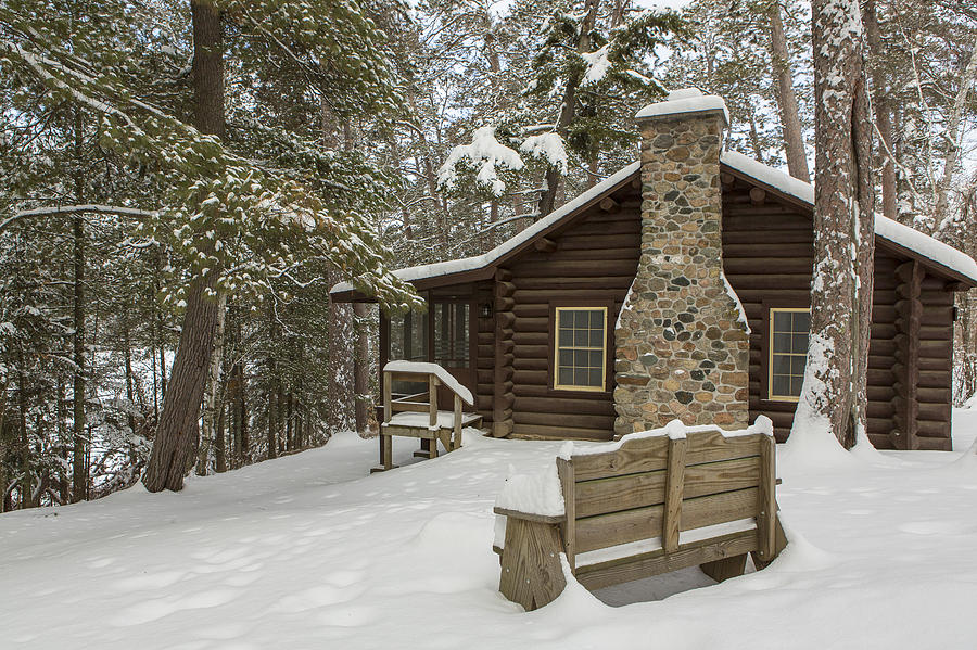 Winter Photograph - Winter at the Cabin by Tim Grams