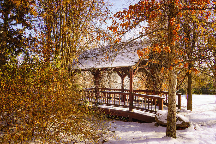 Winter at the Covered Bridge Photograph by Janis Knight