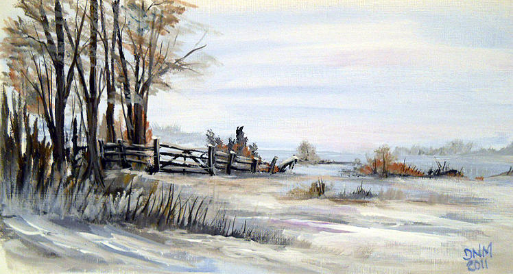 Winter at the Farm Painting by Dorothy Maier