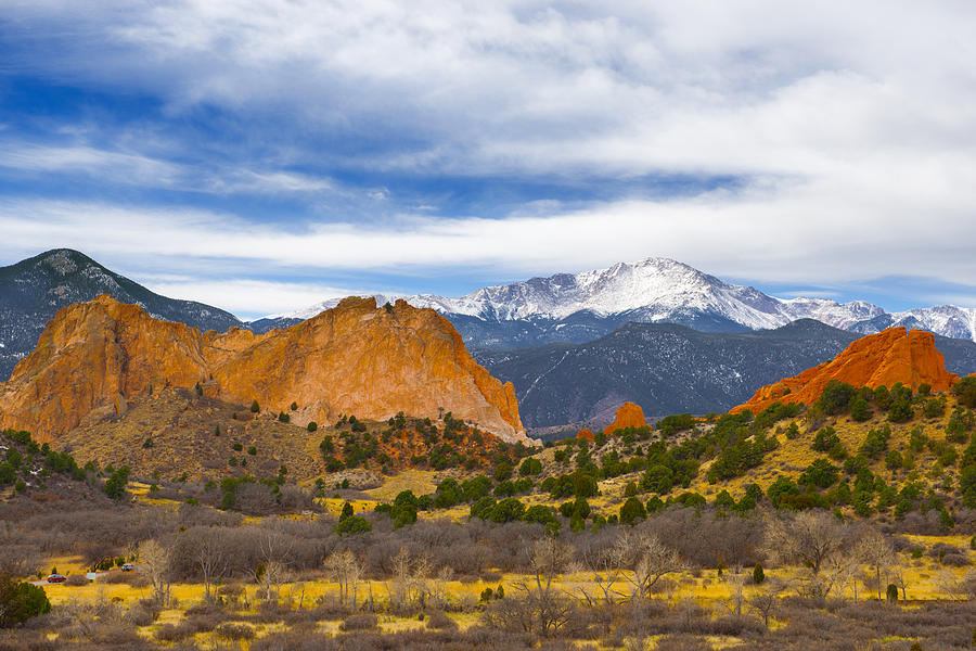 WInter at The Garden Of The Gods Photograph by Tim Reaves