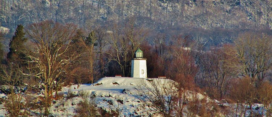 Winter at the Stony Point Light Photograph by Thomas  McGuire