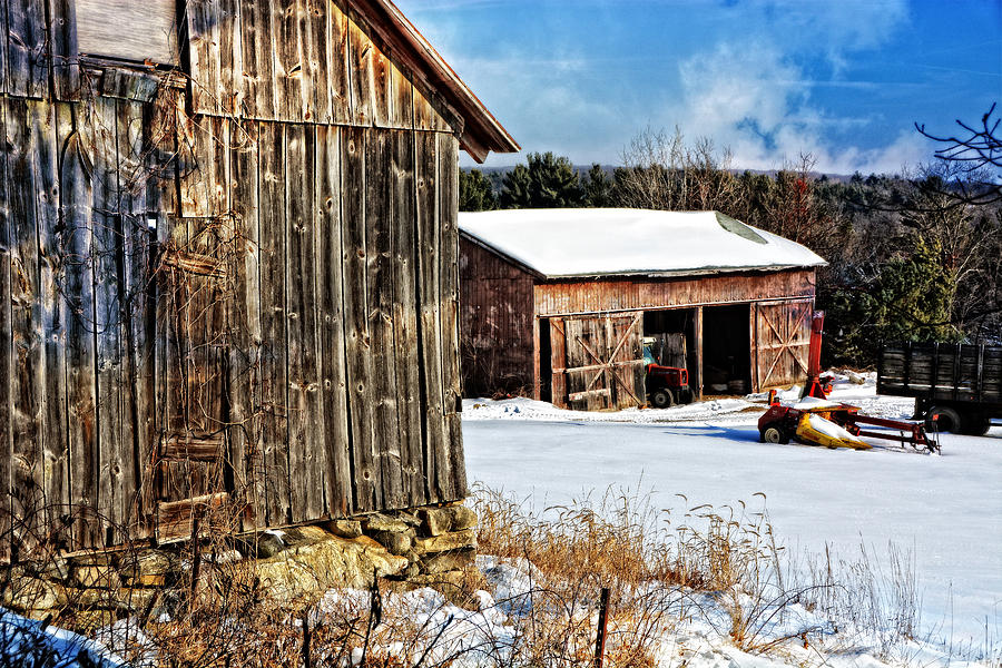 Winter at Western Massachusetts Farm Photograph by Mike Martin
