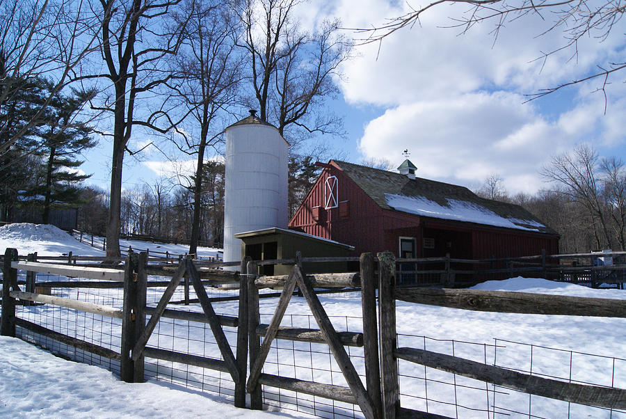 Winter Barn and Silo Photograph by Margie Avellino