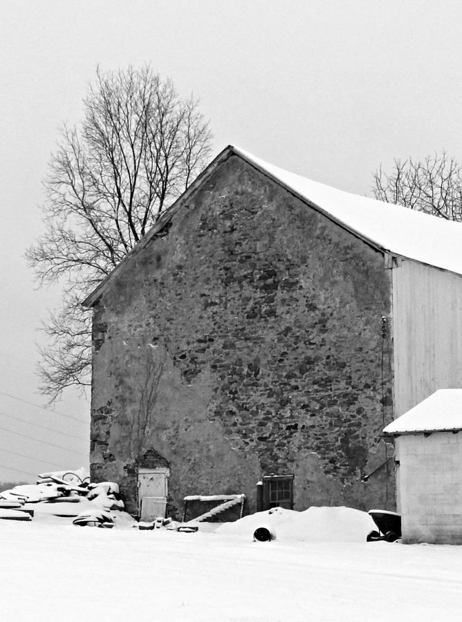 Winter Barn Photograph by Dark Whimsy