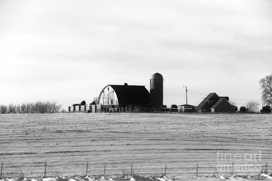 Winter Barn in Black and White Photograph by Yumi Johnson