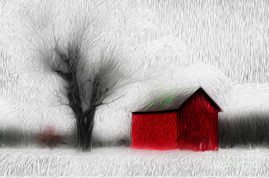 Winter Photograph - Winter Barn by Michael Arend