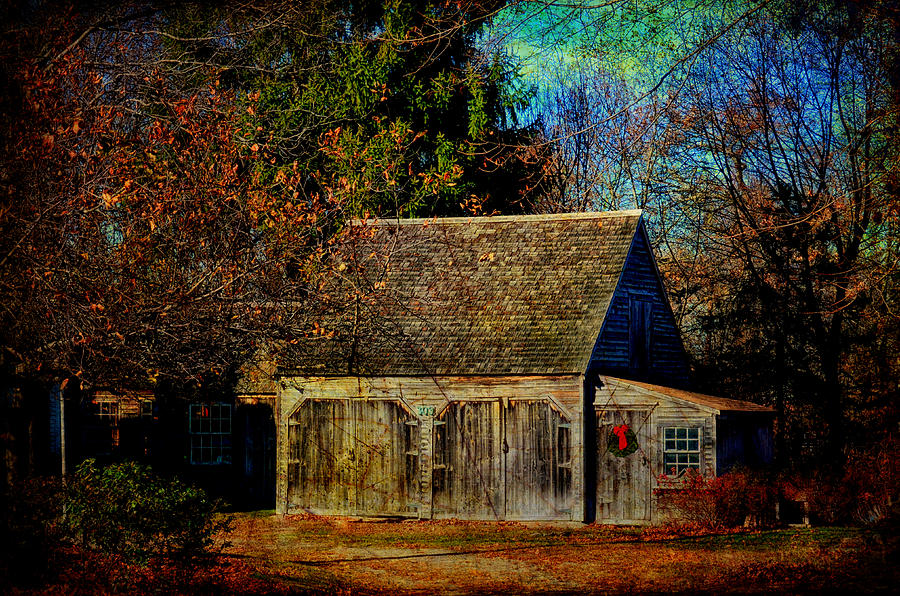 Nature Photograph - Winter Barn by Tricia Marchlik
