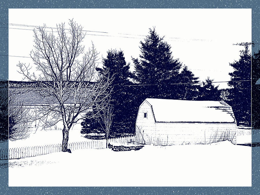 Winter Barn Photograph by Zinvolle Art
