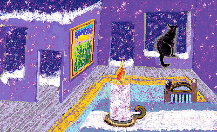 Snow Digital Art - Winter by Beebe Barksdale-Bruner Snow Digital Art - Winter by Beebe Barksdale-Bruner