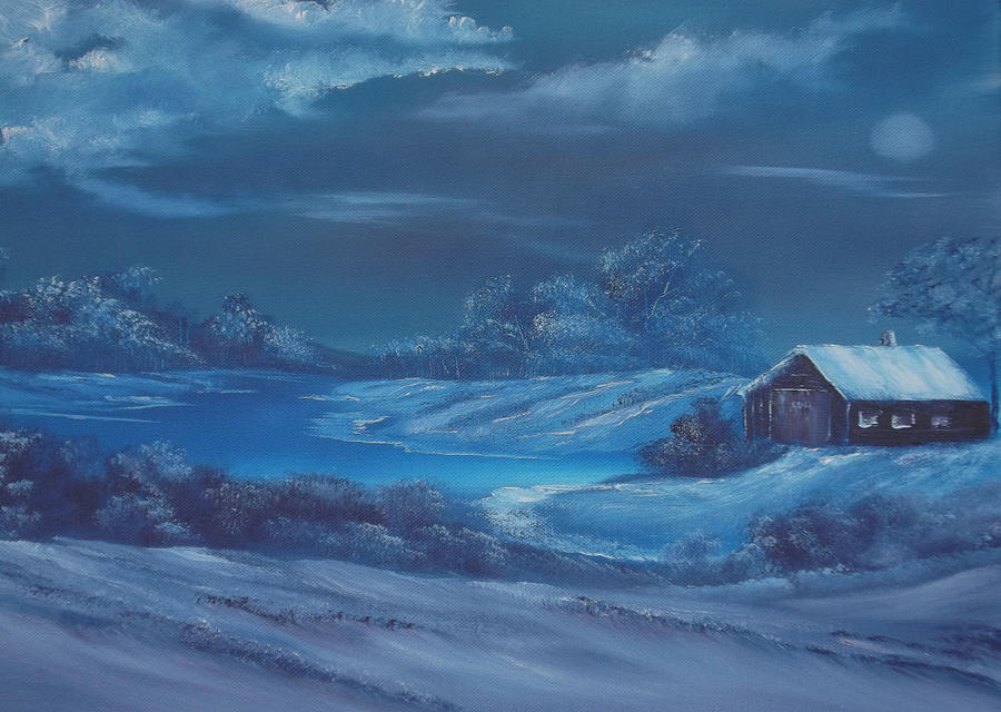 Winter Blues For Sale Painting by Cynthia Adams - Fine Art America