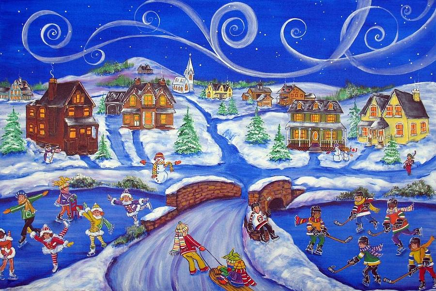 Winter Painting - Winter Canadian Style by Jill Alexander