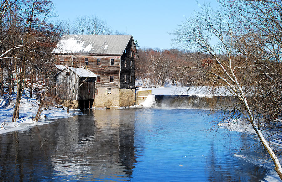 Winter Capture Of The Old Jaeger Rye Mill Photograph by Janice Adomeit