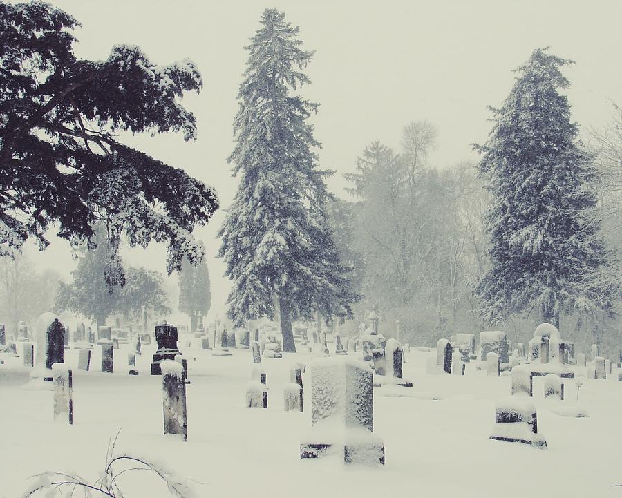 Winter Cemetery Photograph by Cassie Peters