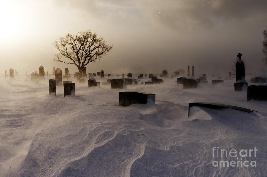 Winter Cemetery Photograph by Colin Woods