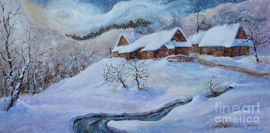 Winter Charm Painting by Marta Styk