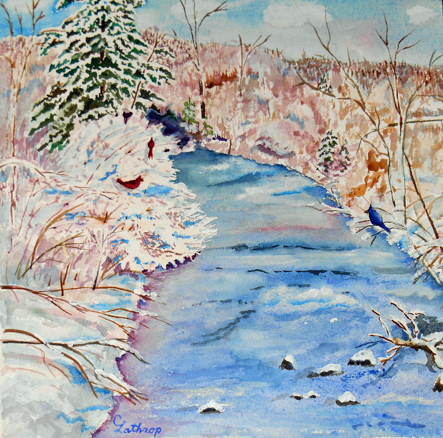 Winter Painting by Christine Lathrop