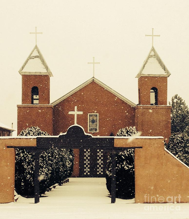 Winter Photograph - Winter Church by LeLa Becker
