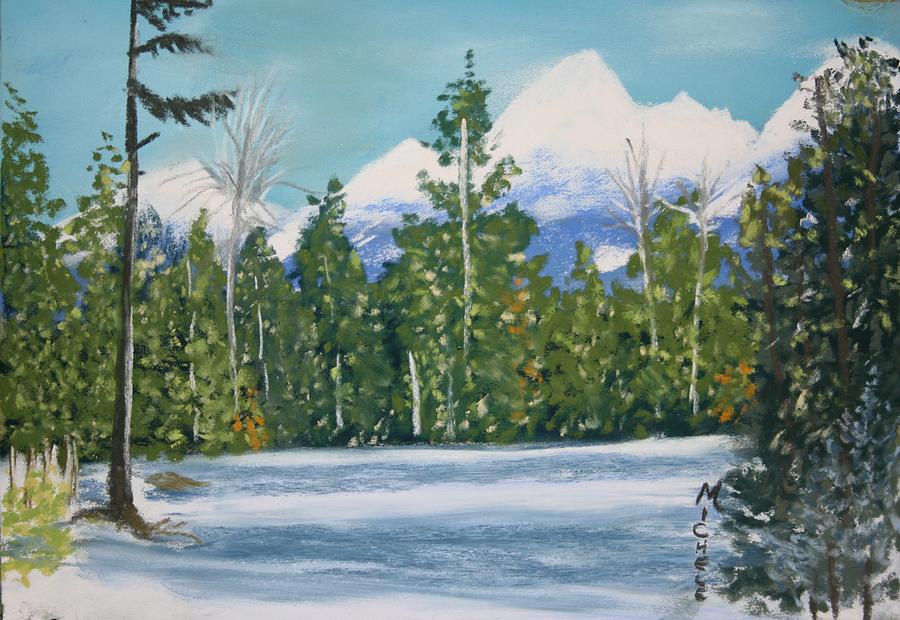 Winter Clearing Pastel by Michele Turney