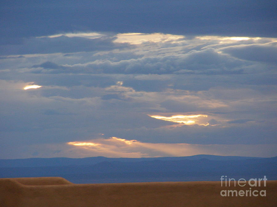 Desert Photograph - Winter Clouds by LeLa Becker