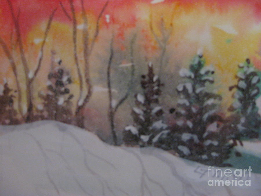 Winter Cold Painting by Gretchen Allen