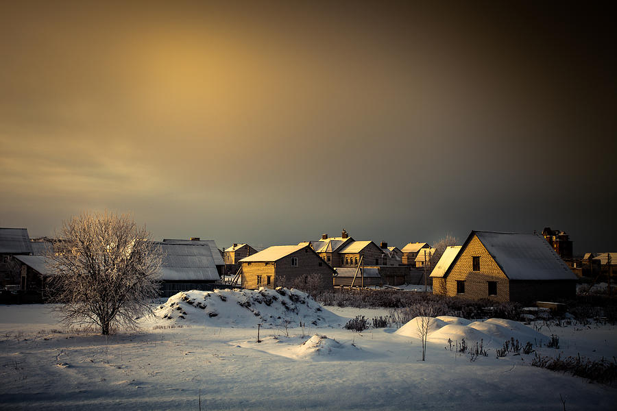 Winter Country Landscape Photograph by Sviatlana Kandybovich
