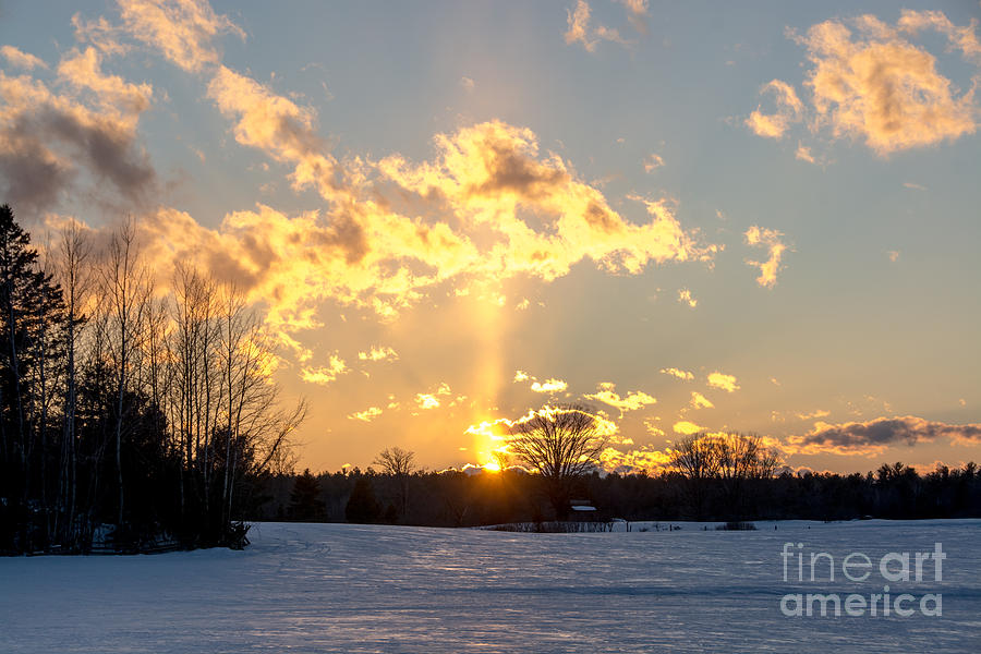 Winter Country Sunset Photograph by Cheryl Baxter