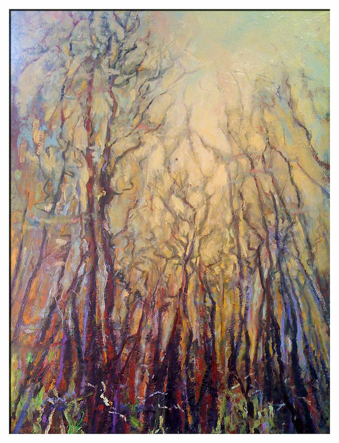 Winter Cypress Painting by Patricia Maguire