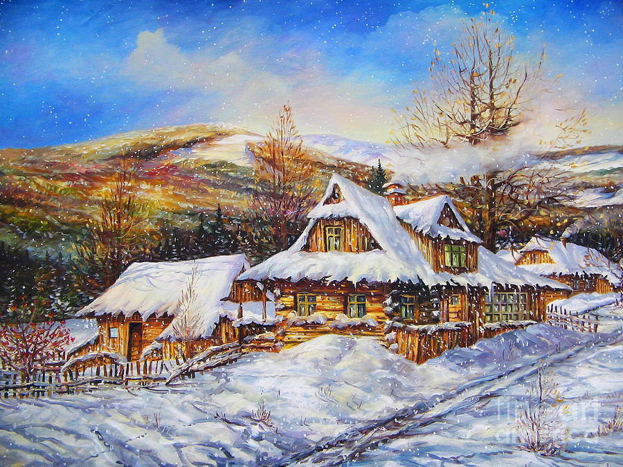Winter Painting - Winter by Dariusz Orszulik