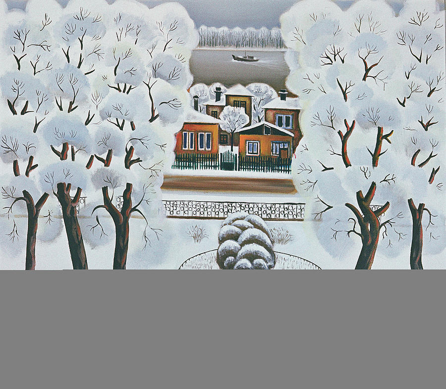 Winter Day, 1978 Oil On Canvas Photograph by Radi Nedelchev