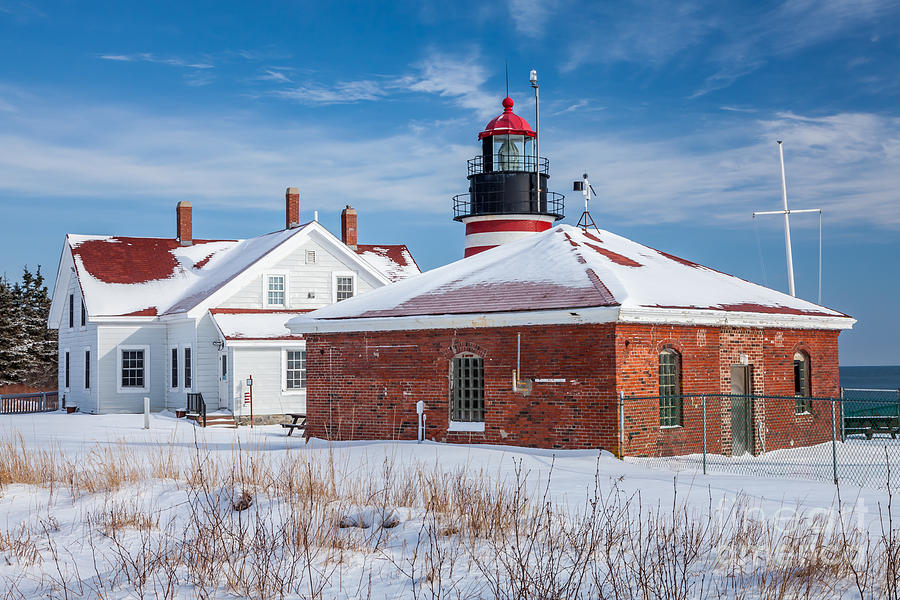 Winter Day at West Quoddy Head Light Photograph by Susan Cole Kelly